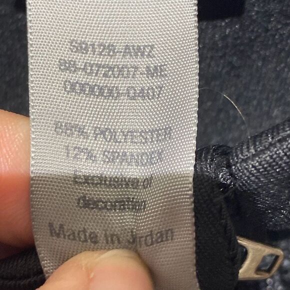 Champion Women's Black Stretch Full Zip Mock Neck Raglan Sweatshirt Size Large - Picture 7 of 9